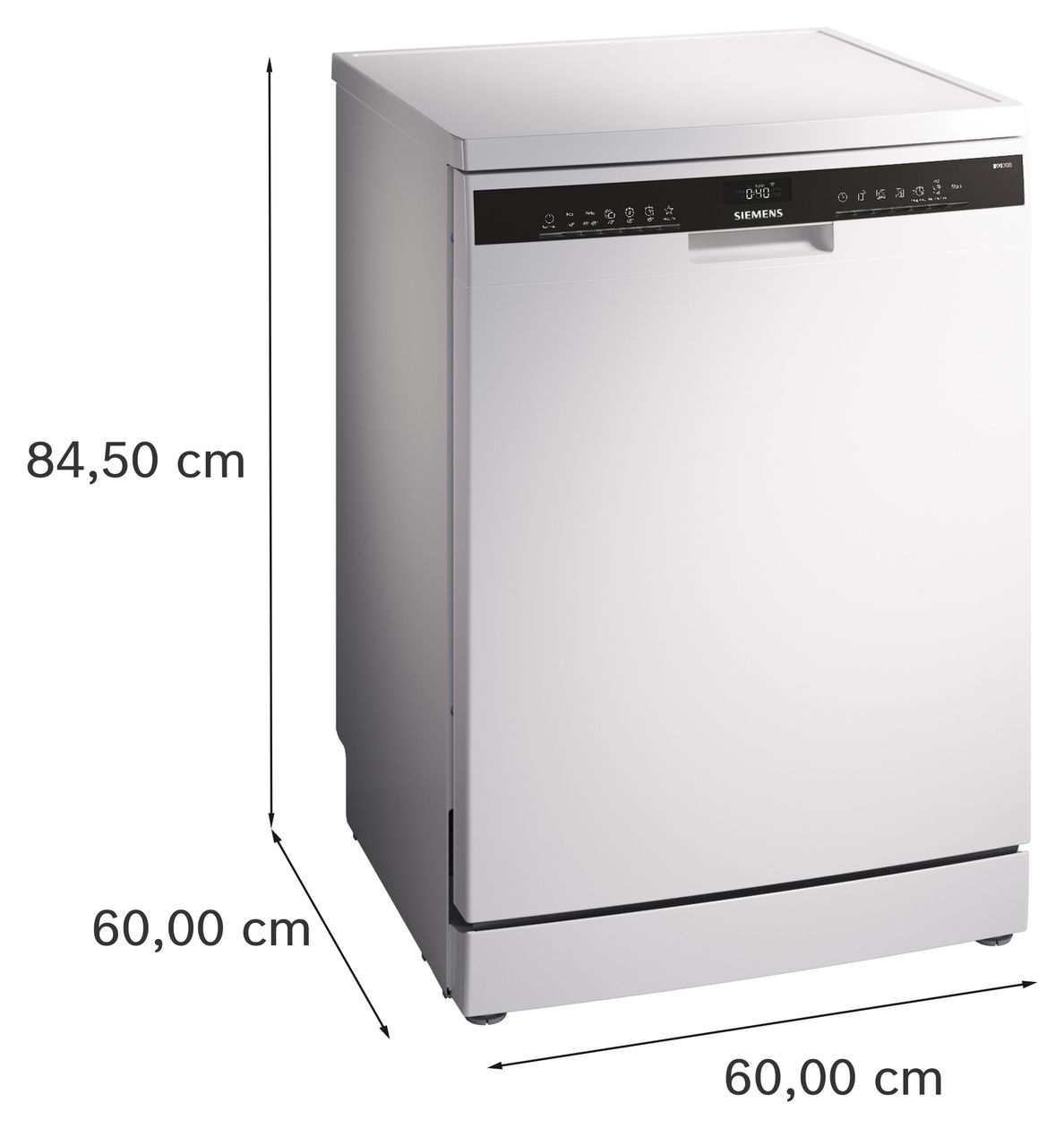 iQ300 SN23HW05ME 60 cm Geschirrspüler freistehend Leise 14 Maßgedecke aquaStop Funktion Wärmetauscher 