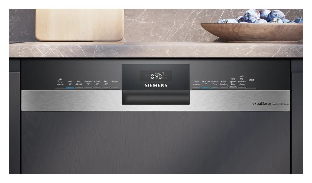 iQ300 SN53ES02BD (SN53ESS2BD + SZ36DB04) 60 cm Geschirrspüler teilintegriert (ohne Front) Sehr leise 13 Maßgedecke aquaStop Funktion Wärmetauscher 