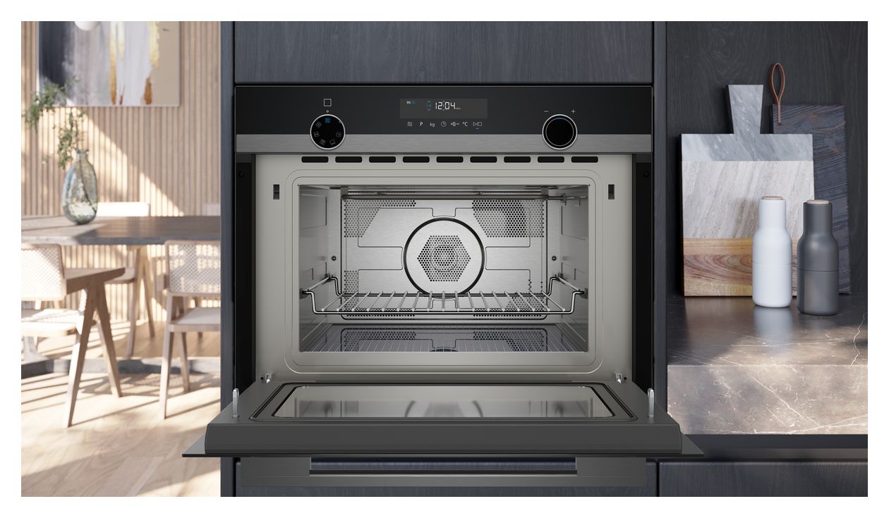 iQ500 CM485AGB1 Einbau-Mikrowelle 900 W Größe: maxi 5 Stufen Grill (Schwarz) 