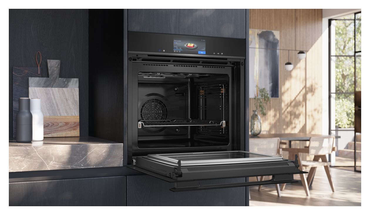 iQ700 HN978GMB1 Einbaubackofen groß AutoClean Mikrowelle (Schwarz) 