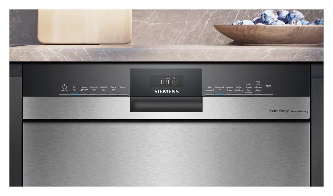 SN43ESS3BD (SN43ES02BD + SZ36DX04) 60 cm Geschirrspüler freistehend Sehr leise 13 Maßgedecke aquaStop Funktion Wärmetauscher 