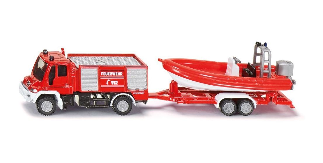 Unimog Feuerwehr mit Boot 