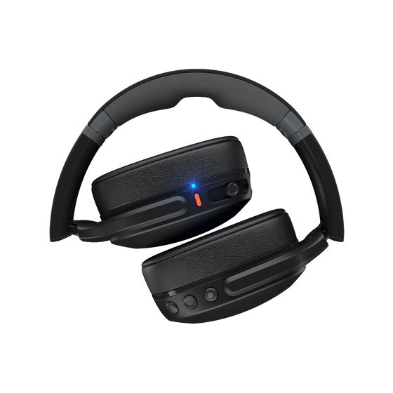 Crusher Evo Ohraufliegender Bluetooth Kopfhörer kabelgebunden&kabellos 40 h Laufzeit USB Typ-C  (Schwarz) 