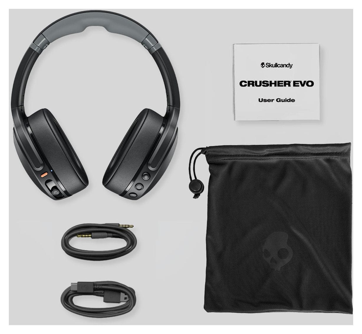Crusher Evo Over Ear Bluetooth Kopfhörer kabelgebunden&kabellos USB Typ-C  (Weiß) 
