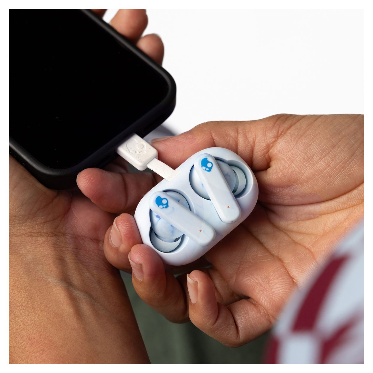 Ecobuds In-Ear Bluetooth Kopfhörer Kabellos TWS 8 h Laufzeit IPX4  (Blau) 