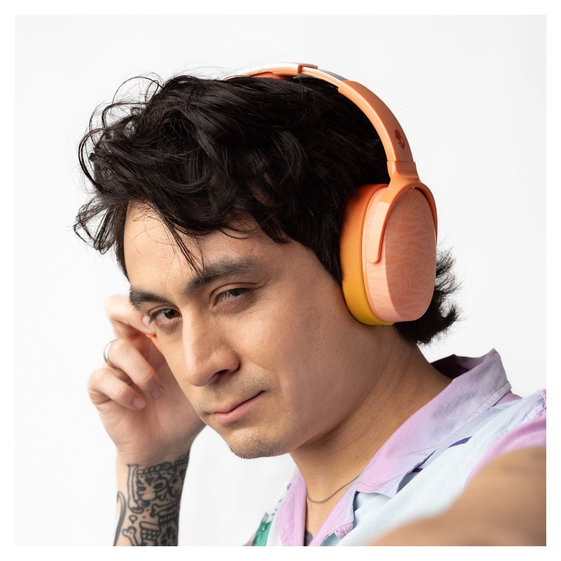 Hesh Evo Ohraufliegender Bluetooth Kopfhörer kabellos 36 h Laufzeit USB Typ-C  (Orange) 
