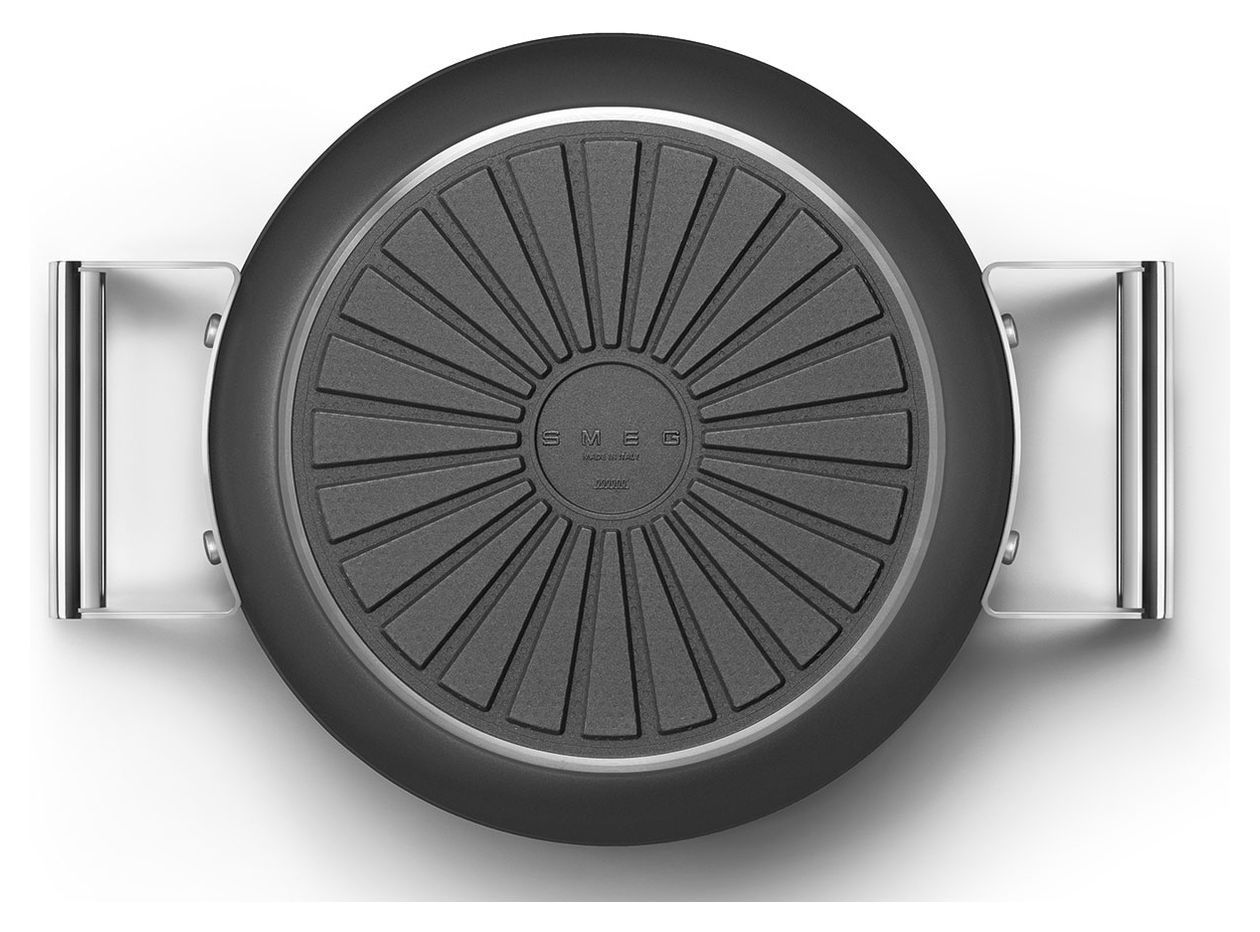 CSF2412BLM Schmortopf 50's Style 24 cm Keramik beschichtet für alle Herdplatten und Backöfen bis 250° mit Glas-Deckel 