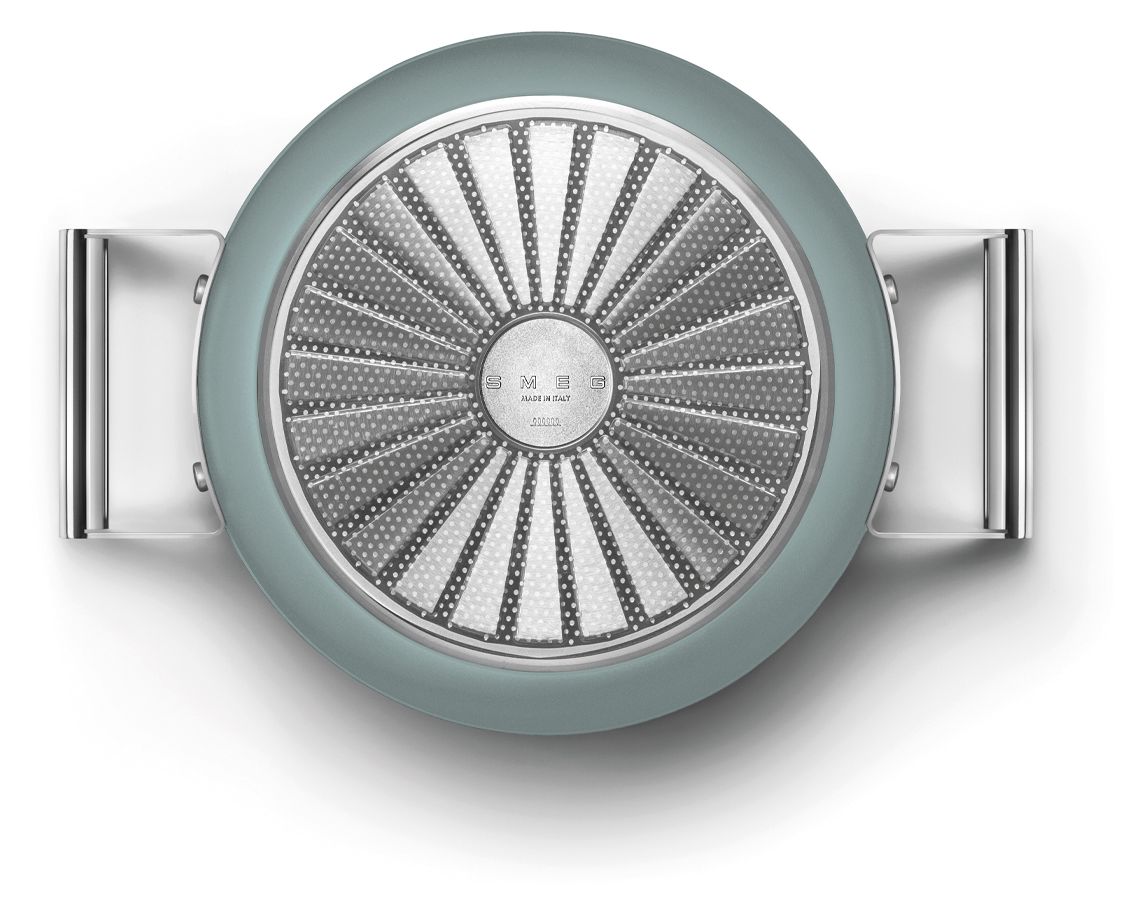 CSF2412EGM Schmortopf 50's Style 24 cm Keramik beschichtet für alle Herdplatten und Backöfen bis 250° mit Glas-Deckel 