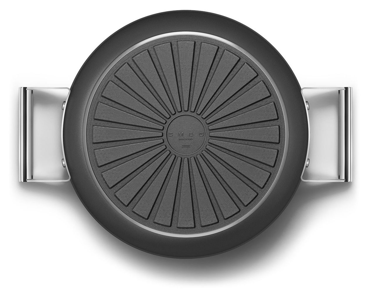 DPF2812BLM Schmorpfanne 50's Style 28 cm Keramik beschichtet für alle Herdplatten und Backöfen bis 250° mit Glas-Deckel 