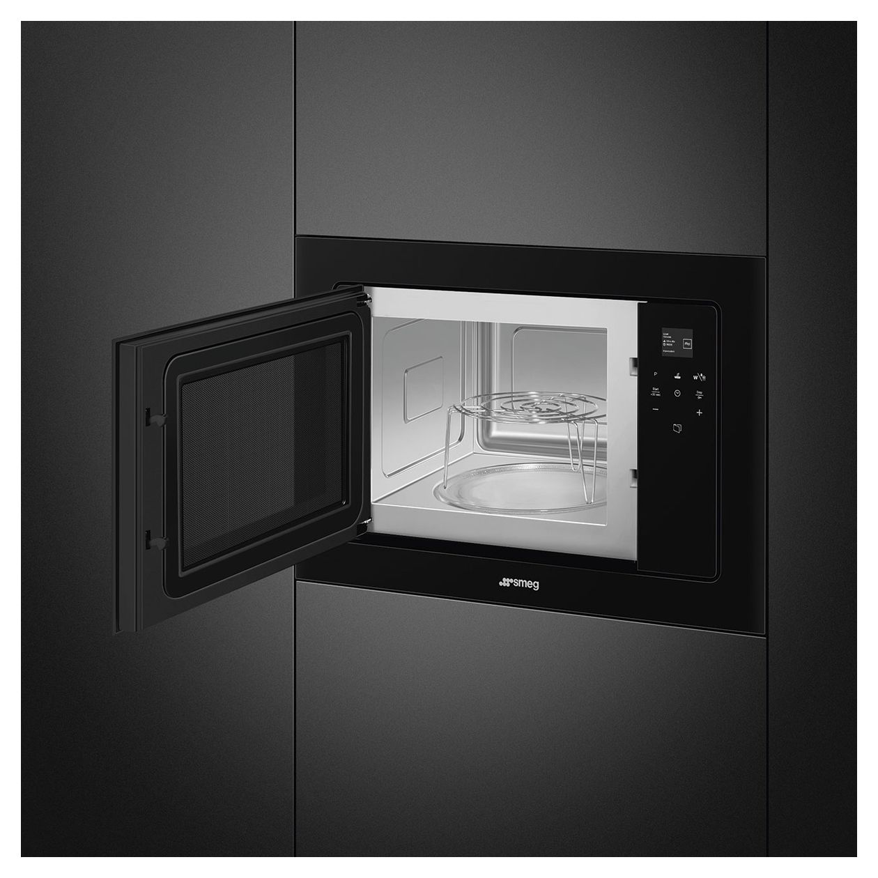 FMI120B3 Einbau-Mikrowelle 800 W Größe: klein 2 Stufen Grill (Schwarz) 