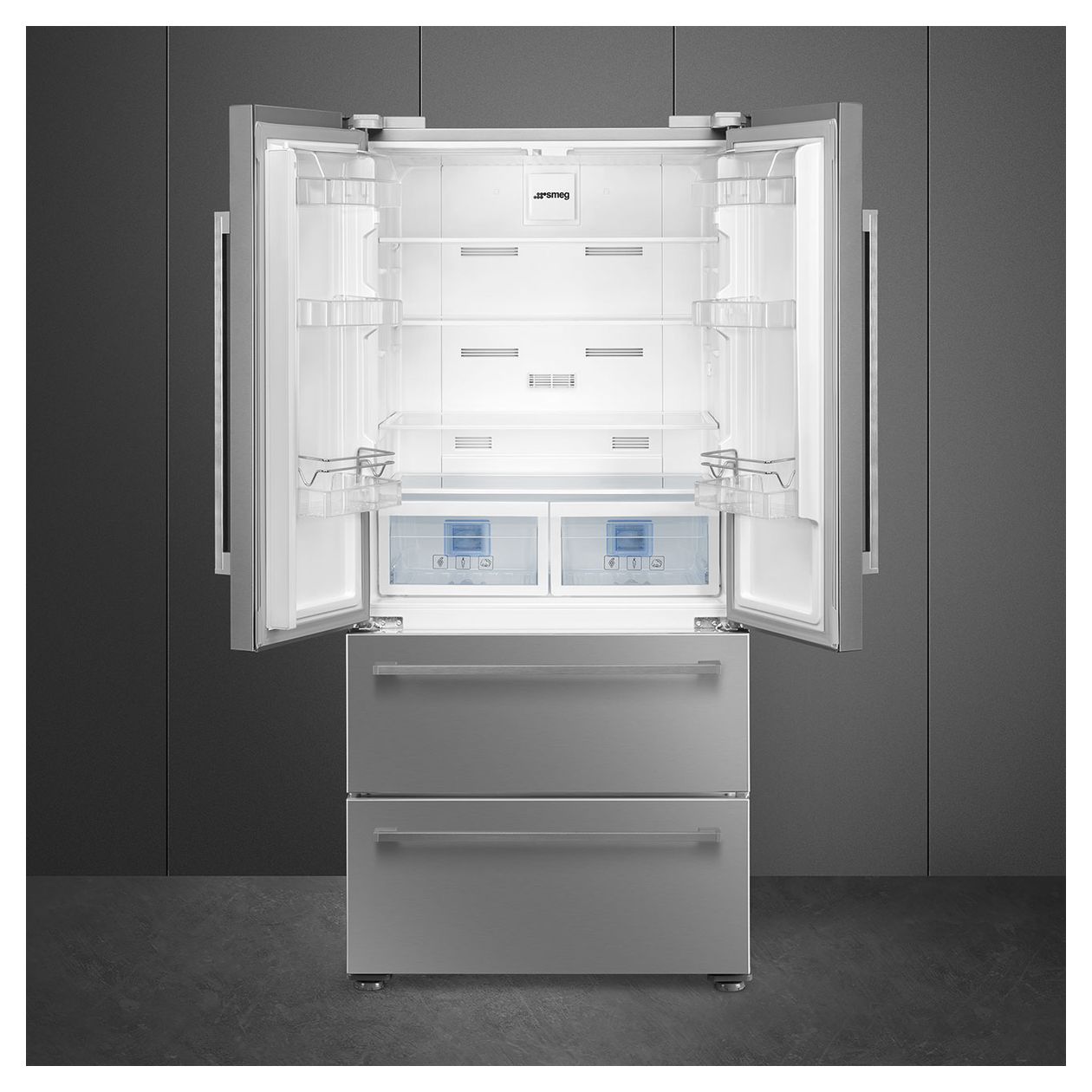 FQ55FXDE 387 l / 152 l Kühl-Gefrierkombi freistehend NoFrost 302 kWh Jahr  (Edelstahl) 