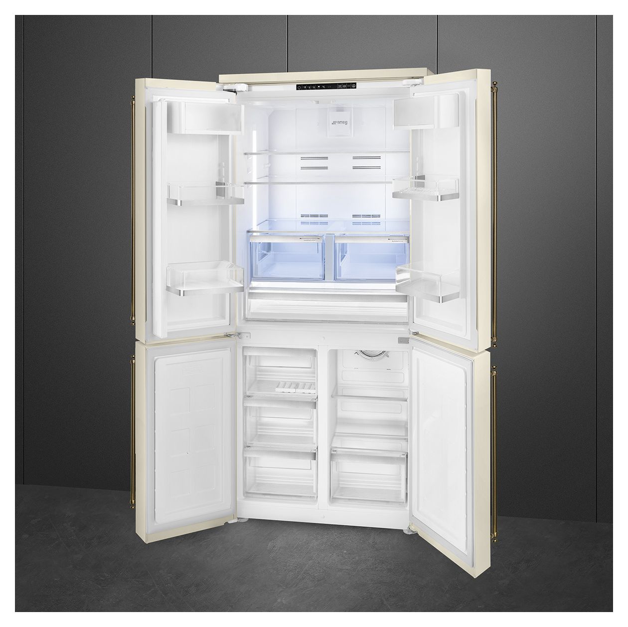 FQ60CPO6 Side-by-Side Kühl-/ Gefrierkombination 376 l / 196 l 338 kWh NoFrost 1870 mm x 915 mm  (Cremefarben) 