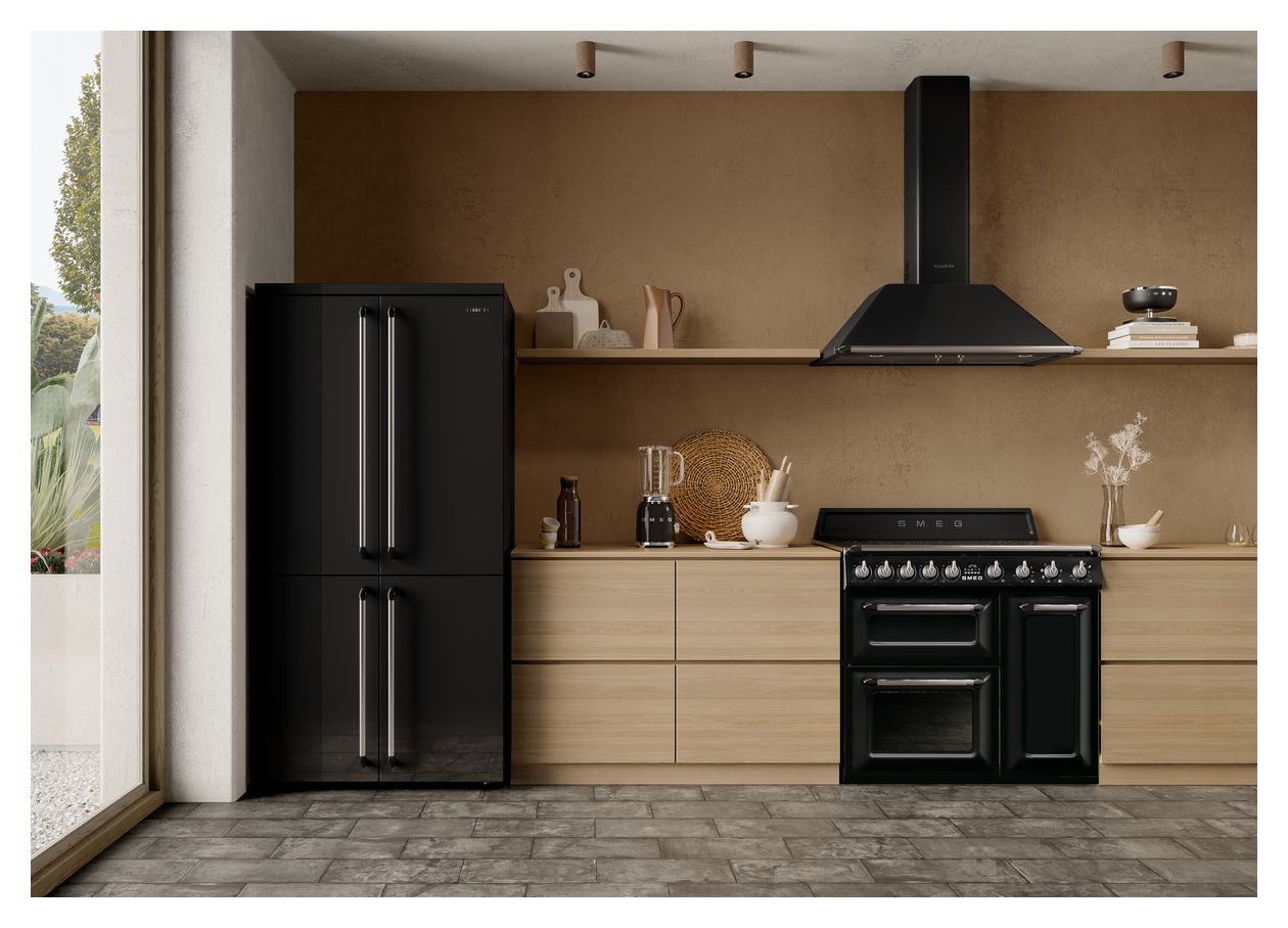 FQ960BL6 Side-by-Side Kühl-/ Gefrierkombination French Door 376 l / 196 l 338 kWh NoFrost 1870 mm x 915 mm  (Schwarz) 