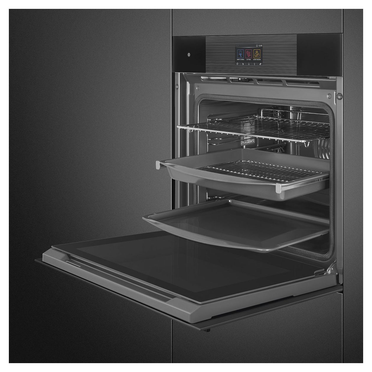 SOP6104S2PB3 Einbaubackofen 68 l Dampfgaren AutoClean 