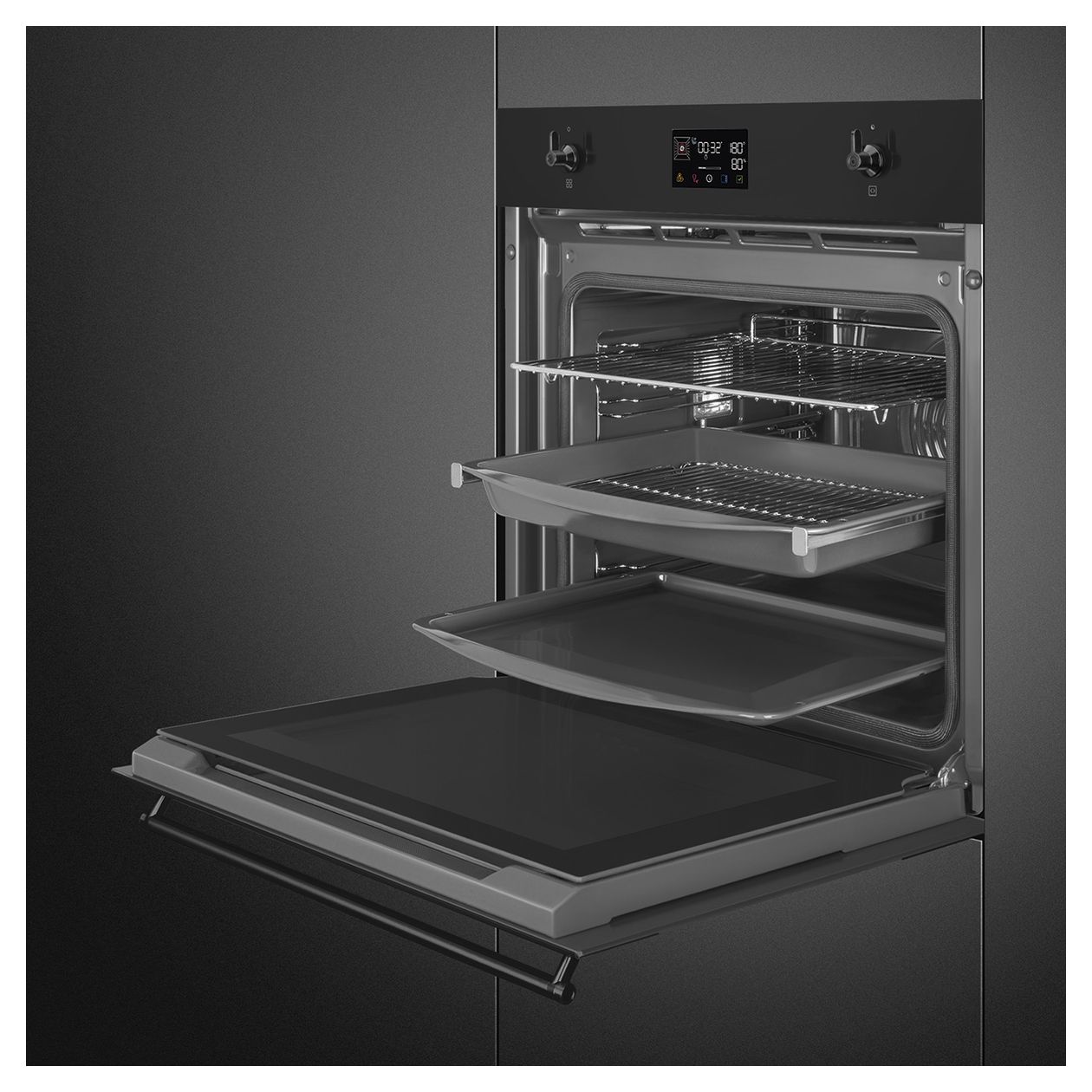 SOP6302S2PN Einbaubackofen 68 l Dampfgaren AutoClean 
