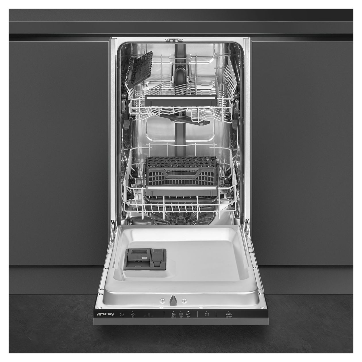 ST4522DIN 45 cm Geschirrspüler vollintegriert (ohne Front) Leise 9 Maßgedecke aquaStop Funktion Kondensations 