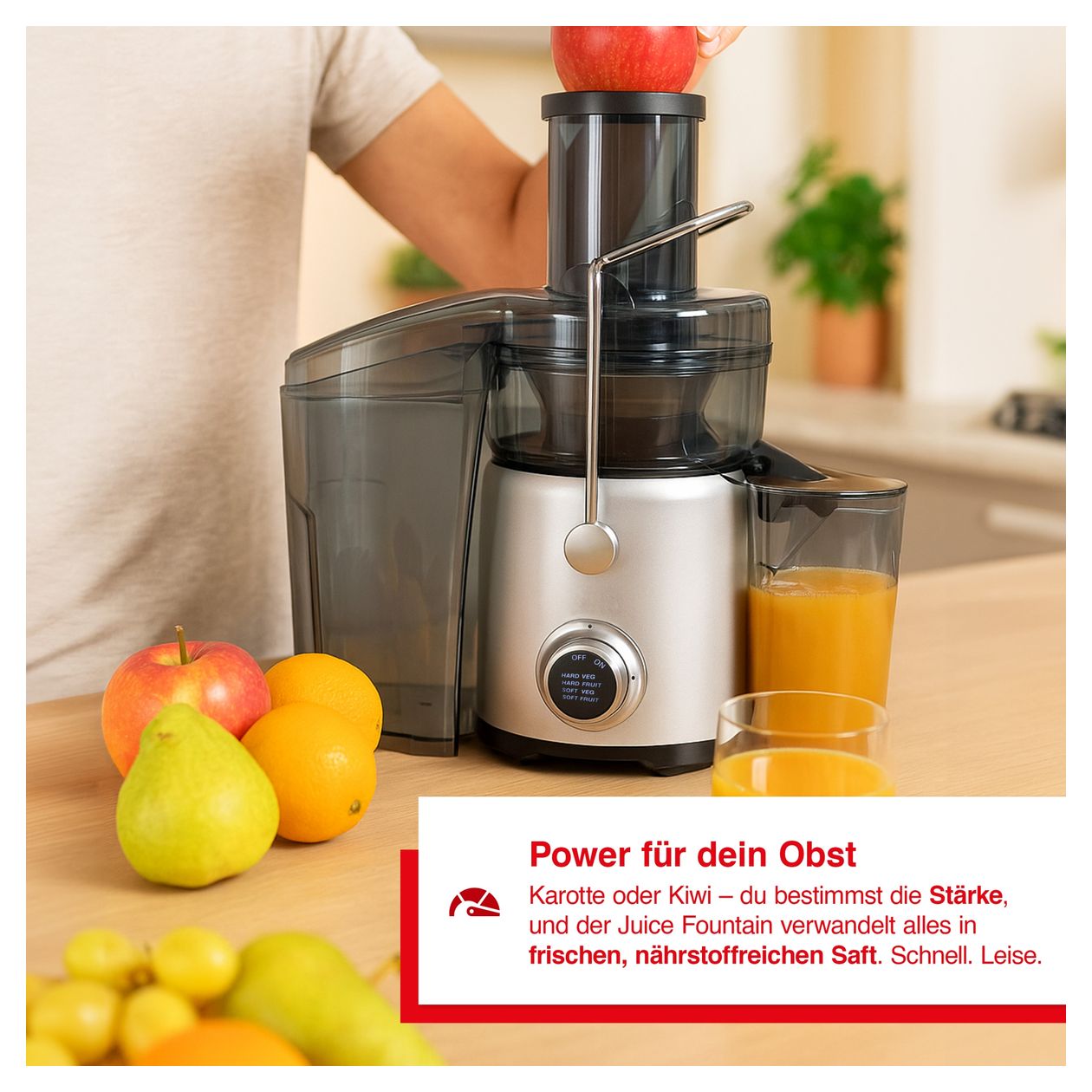 8451 Juice Fountain Compact 1200 W  (Schwarz, Silber) 