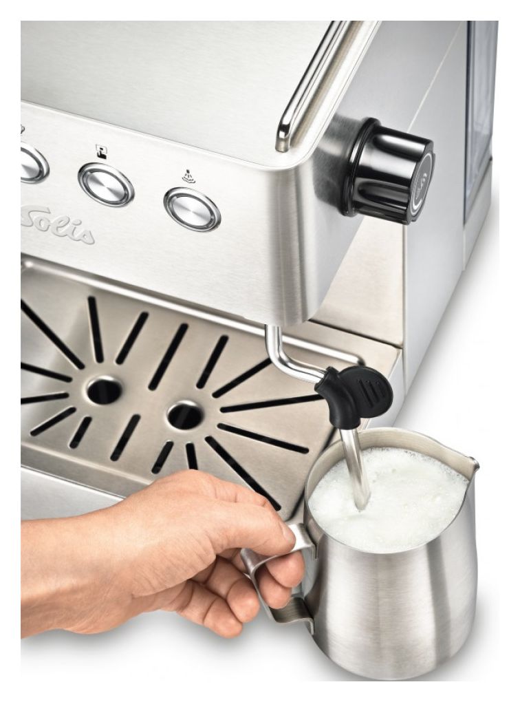 Barista Gran Gusto Siebträger Kaffeemaschine 15 bar 1450 W  (Schwarz, Edelstahl) 