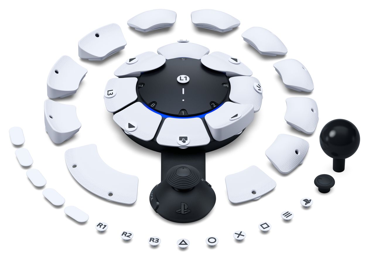 PS5 Access Controller Zugangskontrolle für PlayStation PS5  (Schwarz, Weiß) 