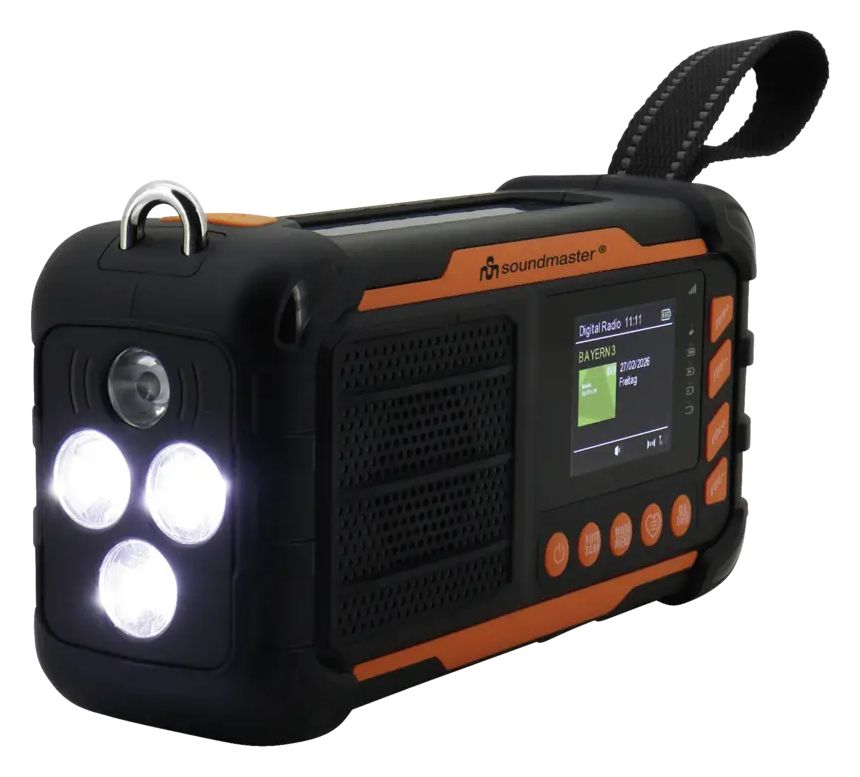 DAB115SW DAB+, FM Radio Tragbar  (Orange, Schwarz) 