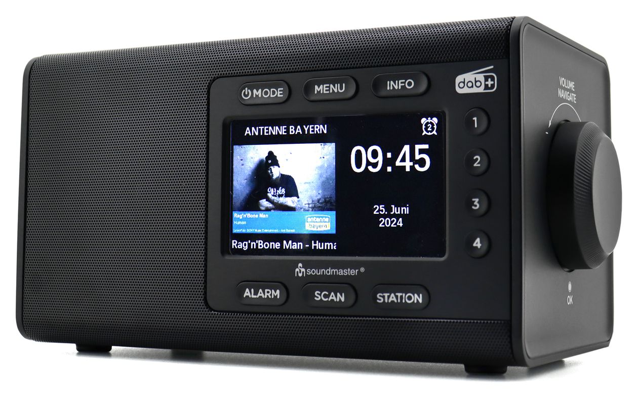 DAB900SW Bluetooth DAB+, FM Radio Tragbar  (Schwarz) 
