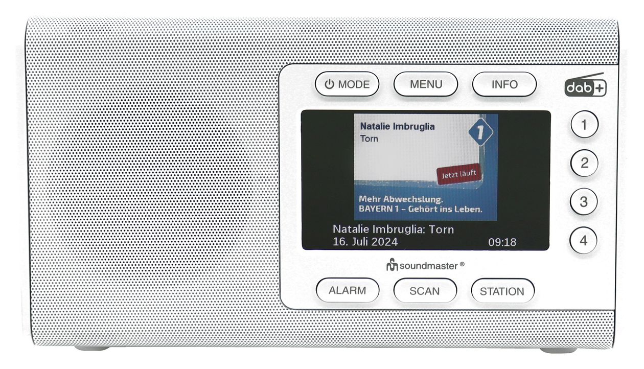 DAB900WE Bluetooth DAB+, FM Radio Tragbar  (Weiß) 