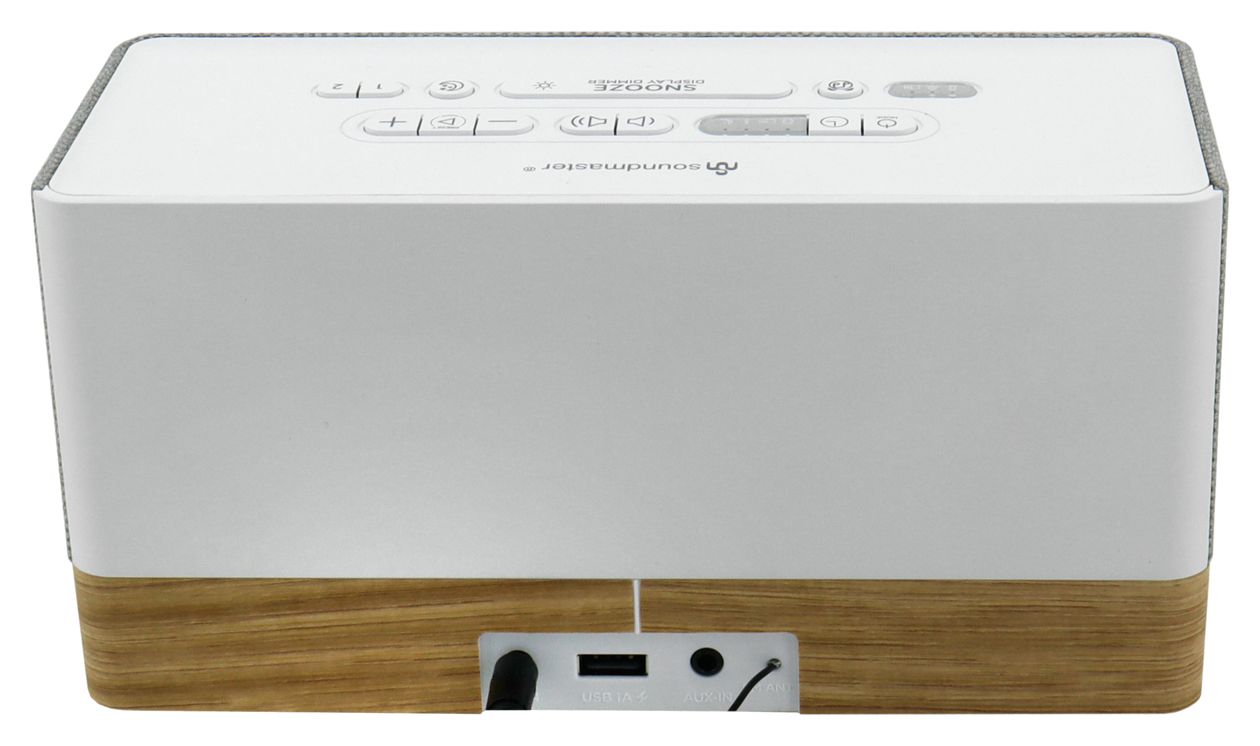 UR630WE Bluetooth FM, PLL, UKW Radio Uhr  (Grau, Weiß) 