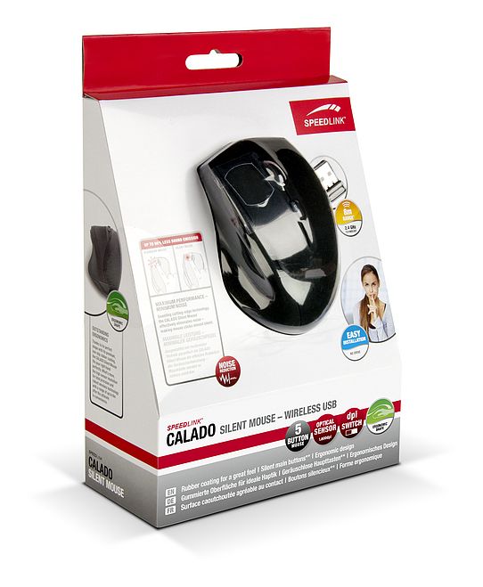 Calado 1600 DPI Büro Maus  (Schwarz) 