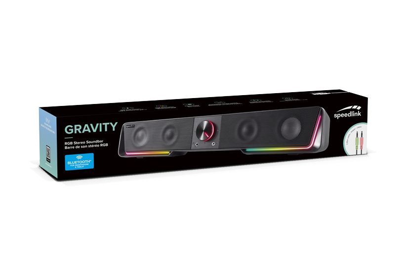 Gravity RGB Soundbar 6 W  (Schwarz) 