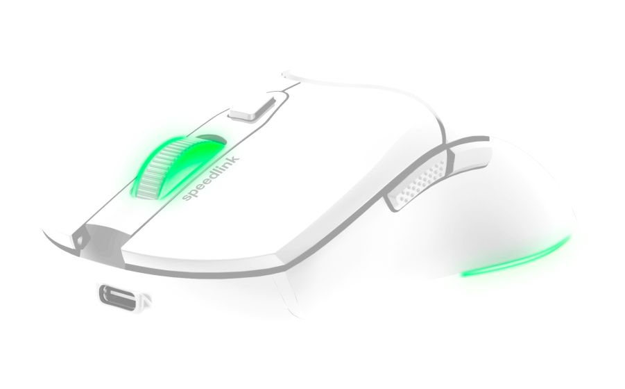 Velox Wireless 4800 DPI Gaming Maus Optisch  (Weiß) 