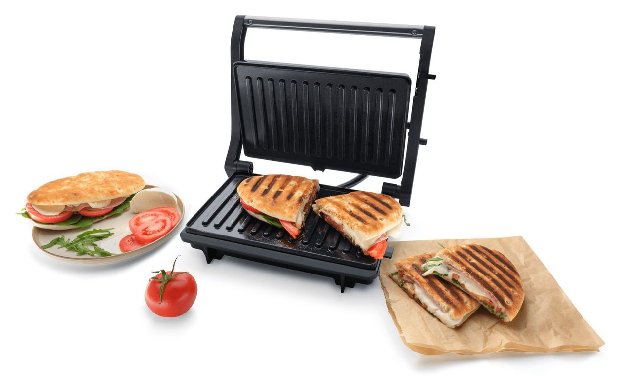 FG10 Grillino Kontaktgrill 1000 W mit 230 x 145 mm Fläche  (Schwarz) 