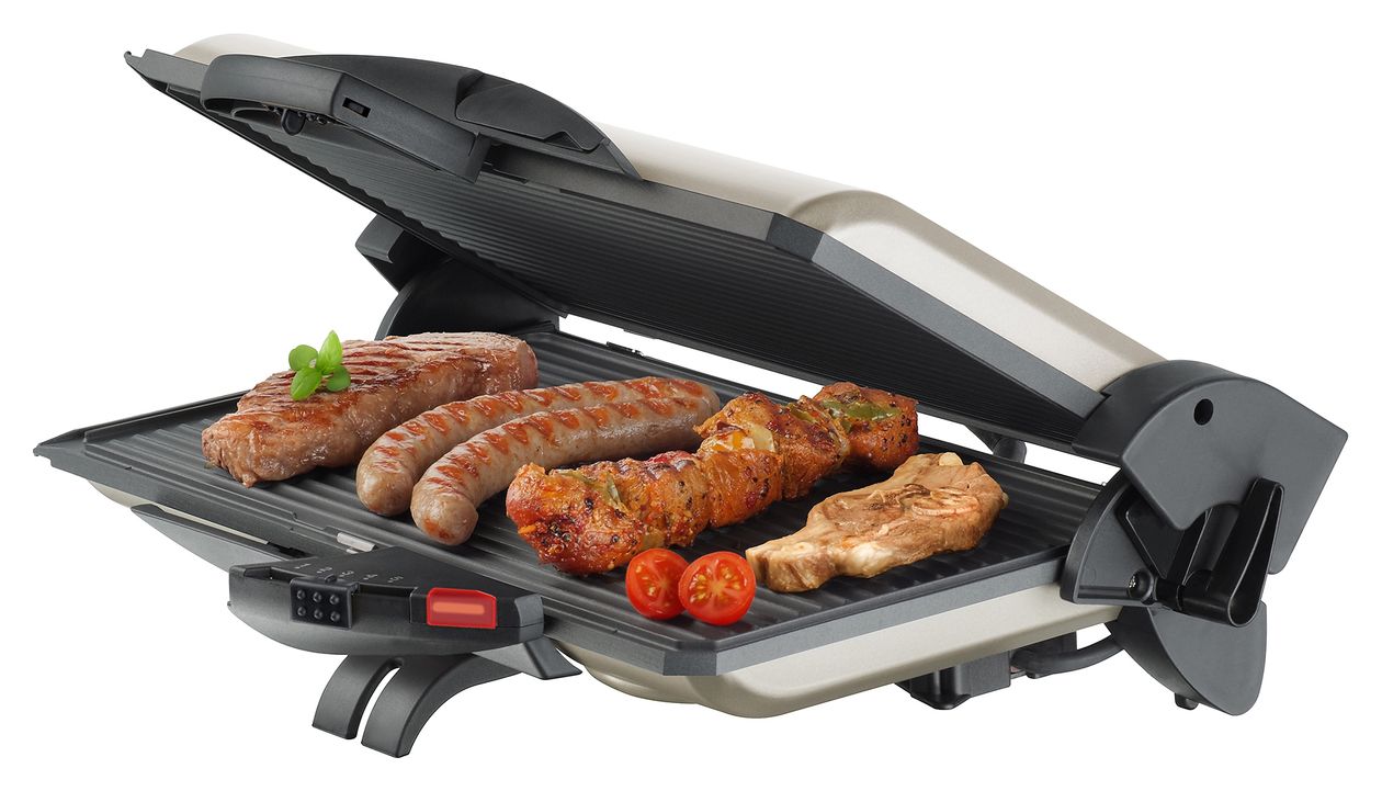 PG 4.4 Kontaktgrill 2000 W mit 370 x 230 mm Fläche  (Schwarz, Champagner) 