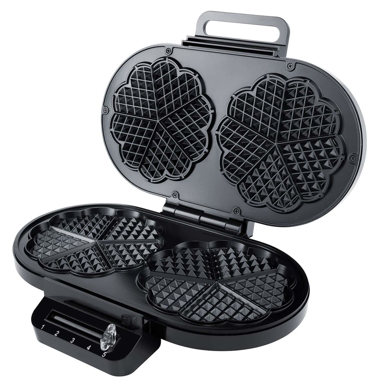 WE2 Waffeleisen Herz (Form) für 10 Waffel(n) 1400 W 
