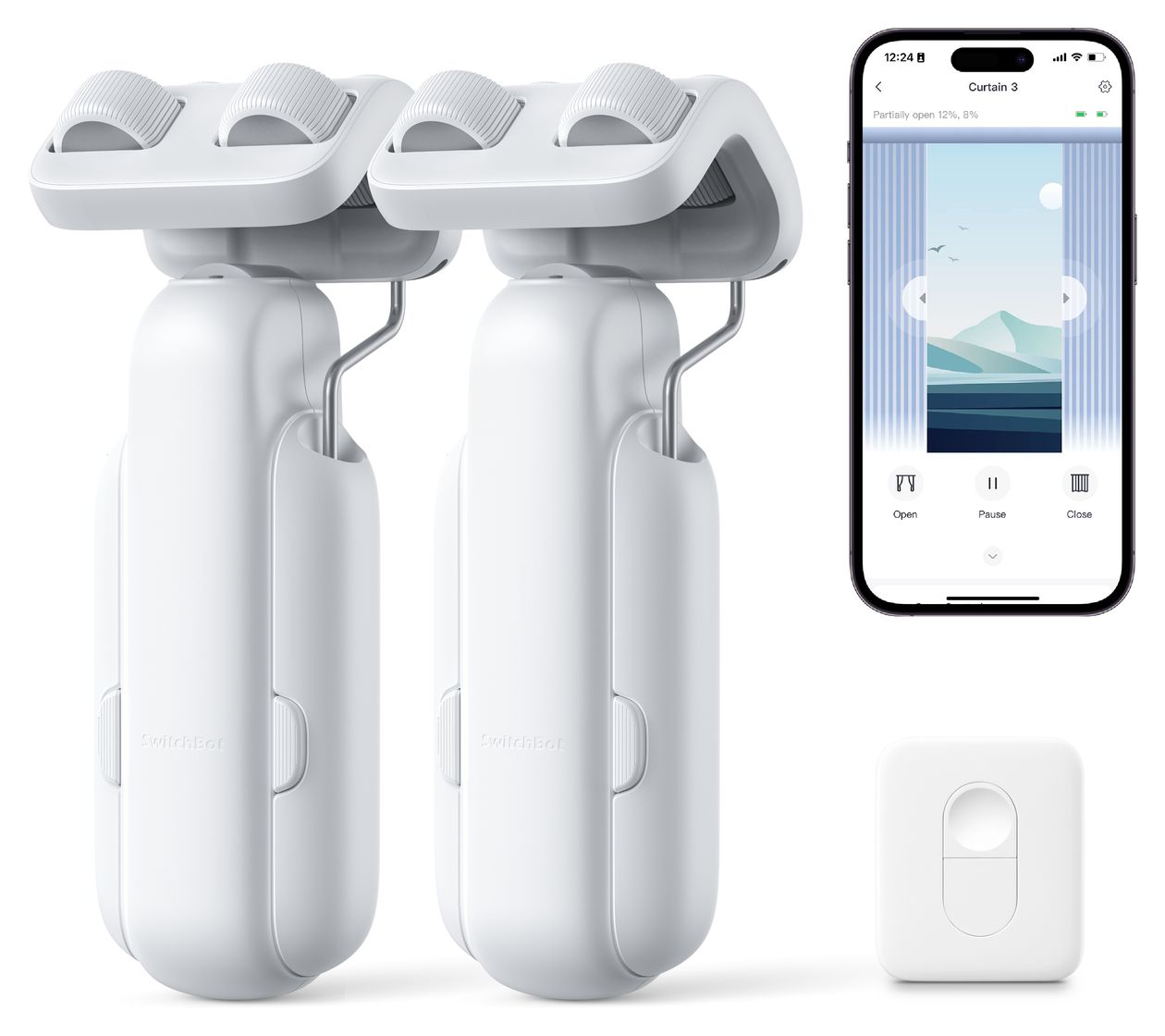 Smart Curtain Rod 3 Vorhangöffner  Bluetooth  (Weiß) 