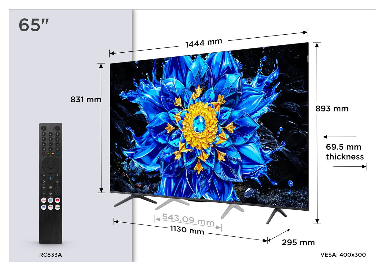 65QLED810L MiniLed 165,1 cm (65 Zoll) Fernseher 4K Ultra HD VESA 400 x 300 mm 