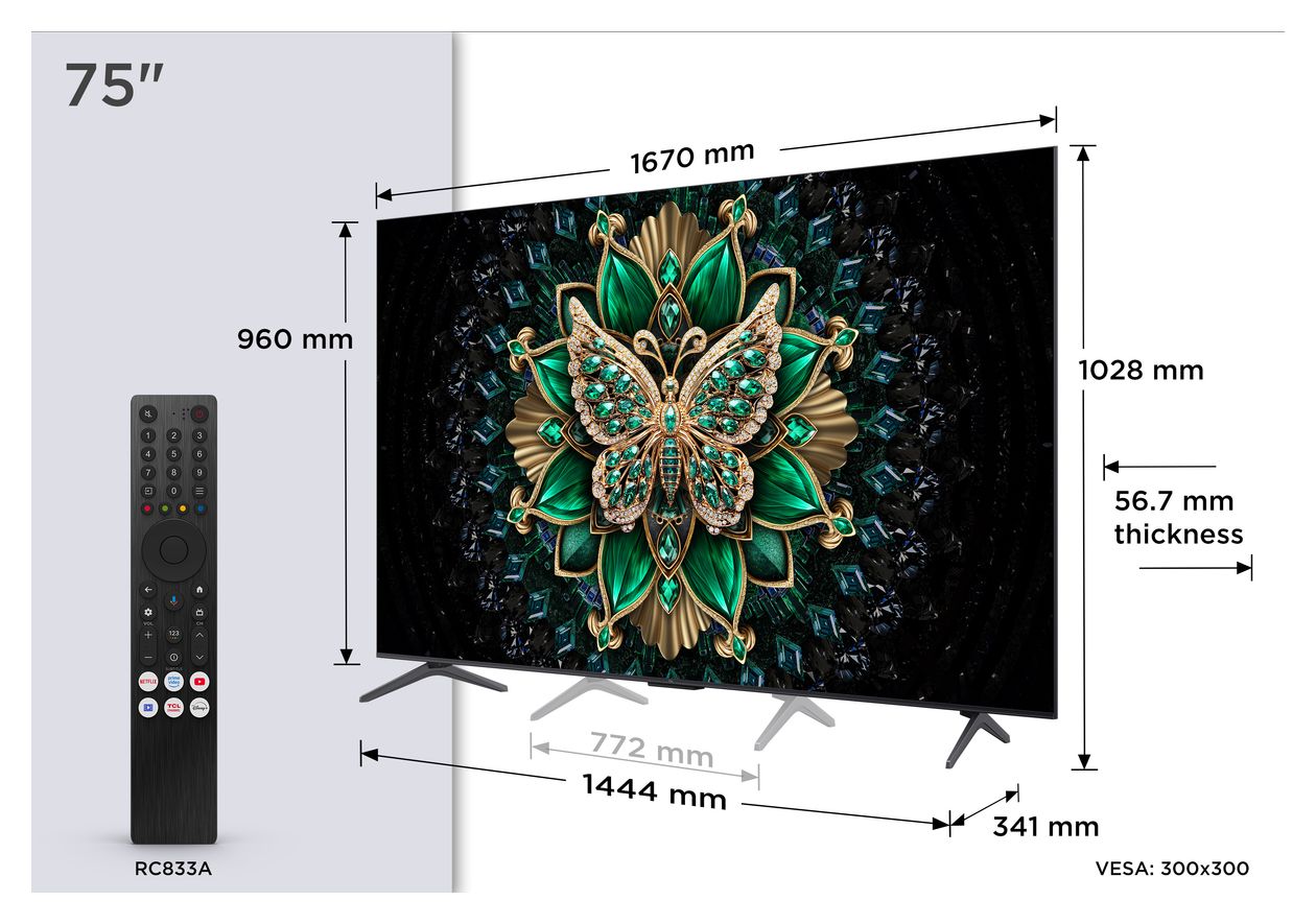 75MQLED75K MiniLed 190,5 cm (75 Zoll) Fernseher 4K Ultra HD VESA 300 x 400 mm 