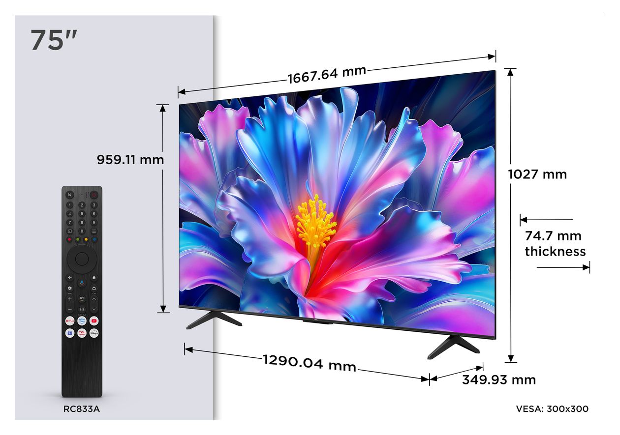 75P6L LCD/TFT 190,5 cm (75 Zoll) Fernseher 4K Ultra HD VESA 300 x 300 mm 