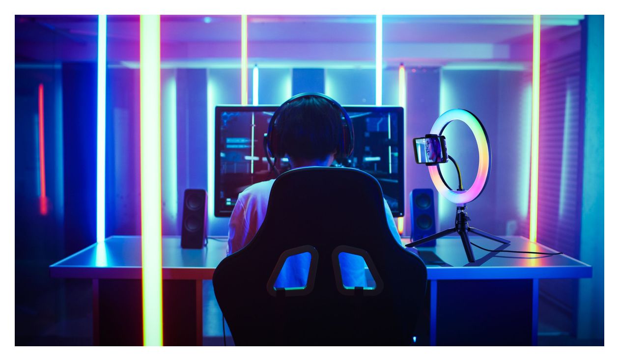 Selfie Ring Multicolor 30 mm Universal  (Schwarz) 