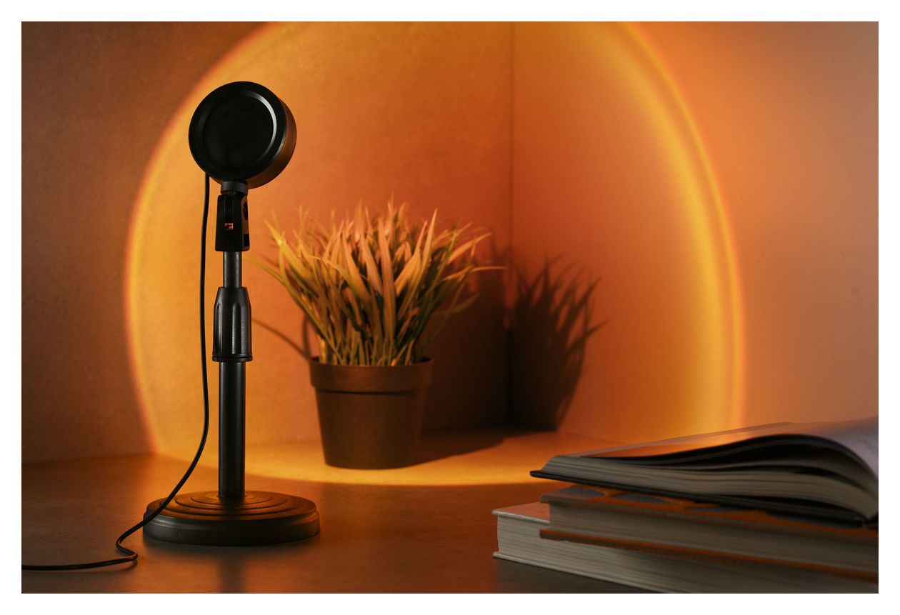 Sunset Lamp Sonnenuntergangs-Projektionsleuchte LED Blau, Grün, Rot, Gelb USB 