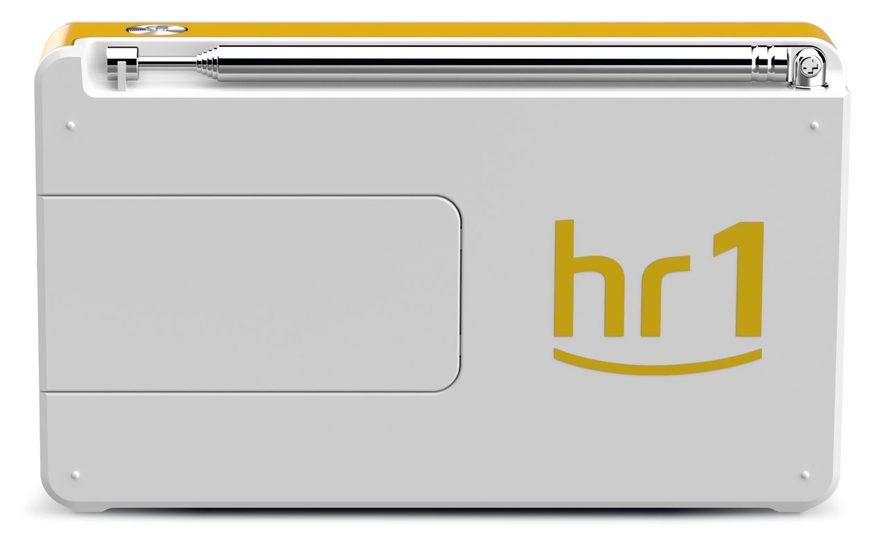 Digitradio 1 hr1 Edition DAB, DAB+, UKW Radio Tragbar  (Weiß, Gelb) 