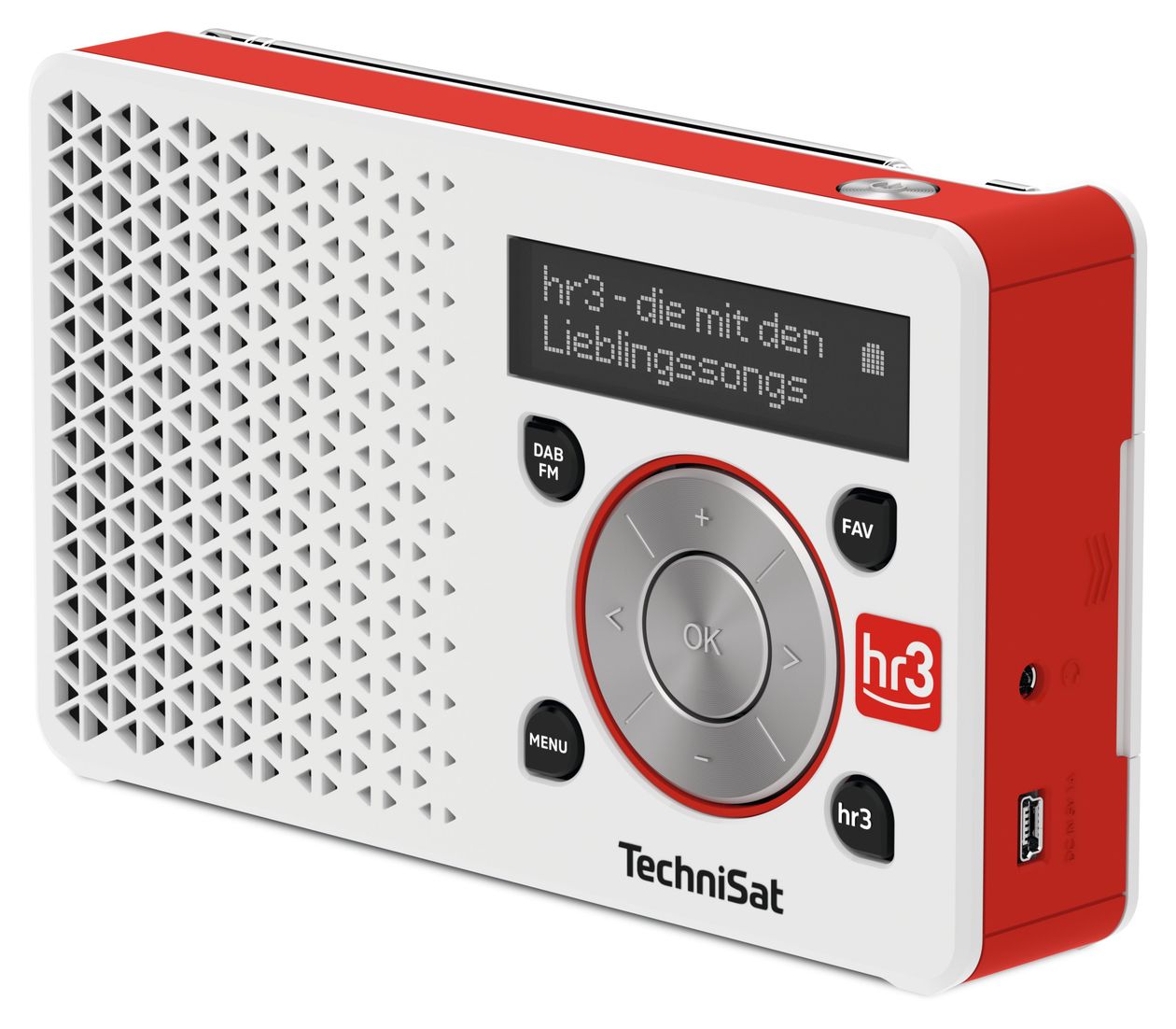 Digitradio 1 hr3 Edition DAB, DAB+, UKW Radio Tragbar  (Rot, Weiß) 