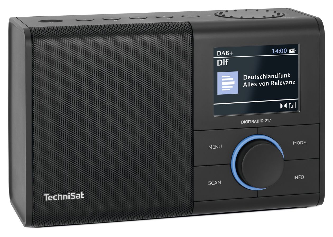 Digitradio 217 Bluetooth DAB+, FM, VHF Radio Tragbar  (Schwarz) 