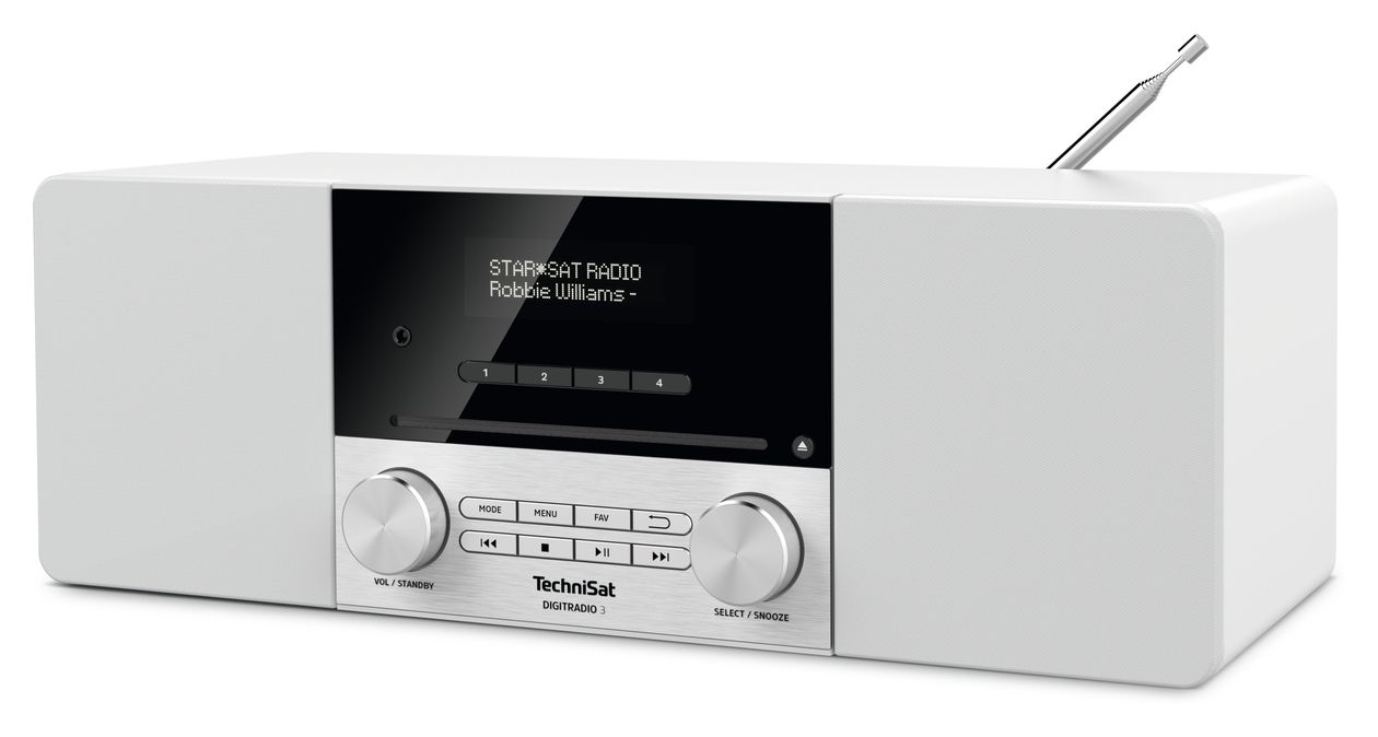 DigitRadio 3 Bluetooth DAB+, FM Radio Persönlich  (Edelstahl, Weiß) 