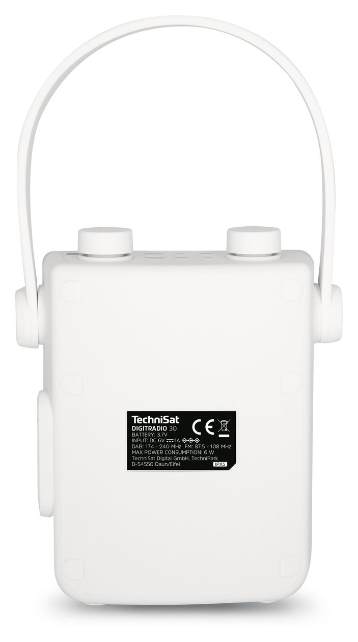Digitradio 30 V2 Bluetooth DAB+, FM Radio Tragbar Wasserfest IPX5  (Weiß) 