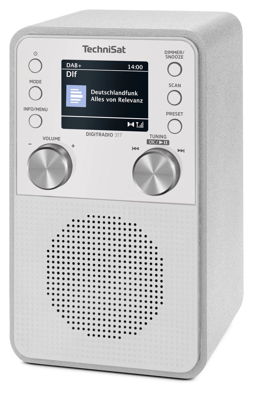 DigitRadio 317 Bluetooth DAB+, FM Radio Tragbar  (Weiß) 
