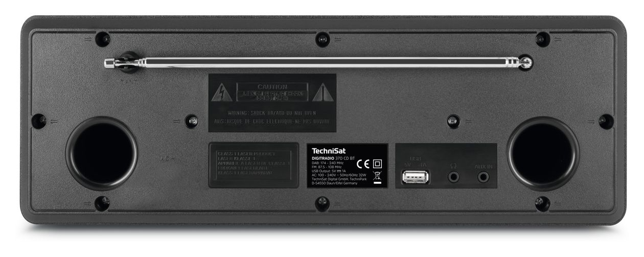 DigitRadio 370CD Bluetooth DAB+, FM Radio Persönlich  (Schwarz) 