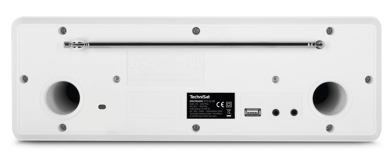 DigitRadio 370CD Bluetooth DAB+, FM Radio Persönlich  (Weiß) 