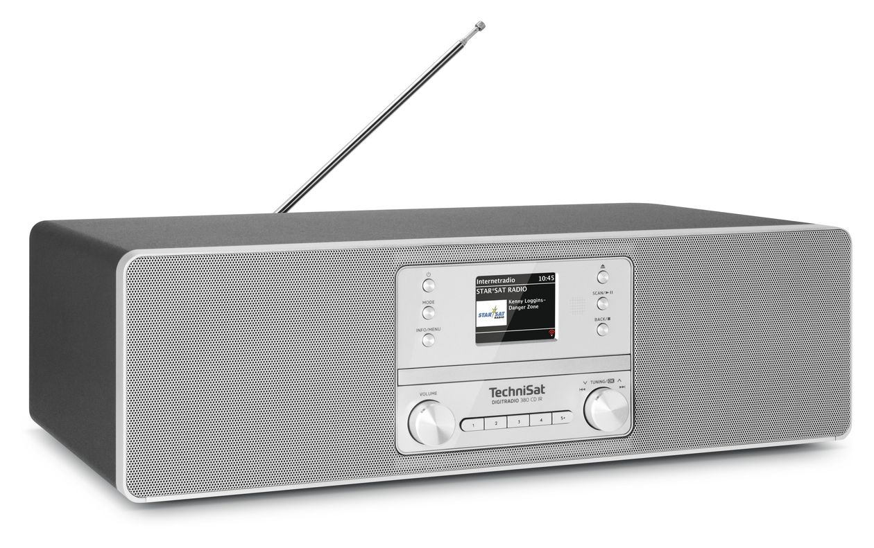 Digitradio 380CD IR Bluetooth DAB+, FM Radio Internet  (Silber) 