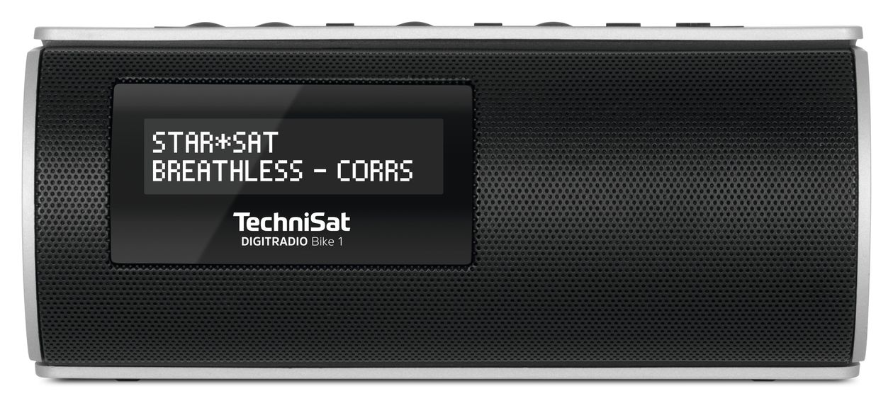 DigitRadio Bike 1 Bluetooth DAB+, FM Radio Tragbar UV-beständig, Wasserfest IP65  (Schwarz, Silber) 