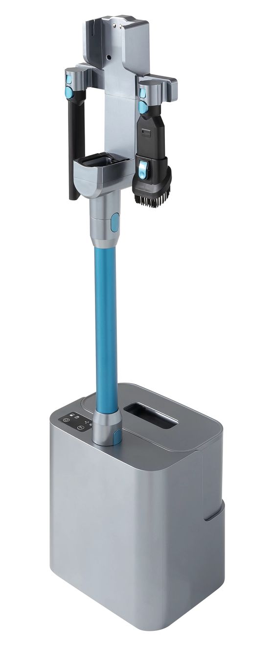 Technimax AS3 Plus Handstaubsauger mit Staubbeutel bis 60 min Laufzeit 29,6 V HEPA  (Blau, Silber) 